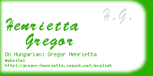 henrietta gregor business card